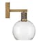 Access Lighting Port Nine Burgundy, Burgundy LED Wall Sconce, Antique Brushed Brass Finish, Seeded Glass 63145LEDD-ABB/SDG - alternate 4